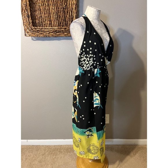 ZARA Dress S Small Strappy Open Back Floral Midi Summer Resort Cruise - Picture 5 of 10